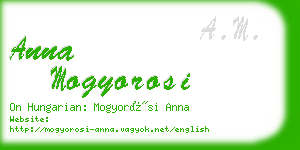 anna mogyorosi business card